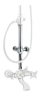 Classic extension tube for connection between bath tub mixer and Maxima shower, chrome