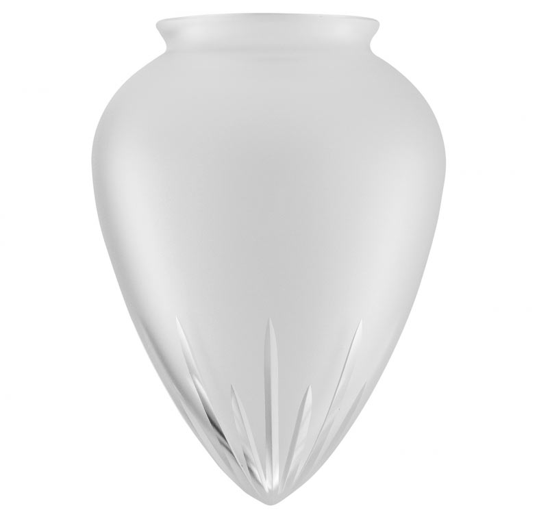 Drop shade - 80 mm Frosted cut glass