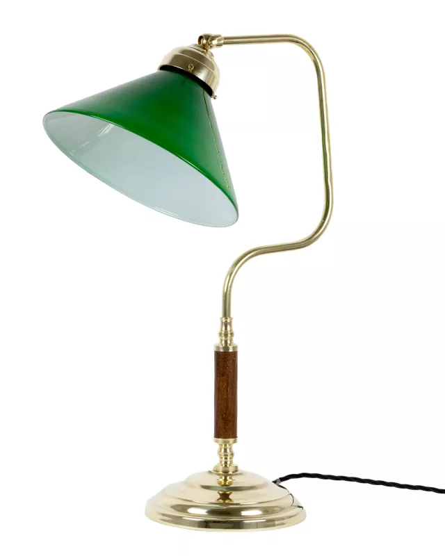 Table Lamp 1903 - Brass with Green Shade