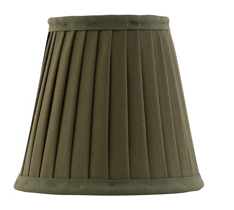 Textilskärm d130 (Klämf/Grön) - gammaldags inredning - klassisk stil - retro - sekelskifte