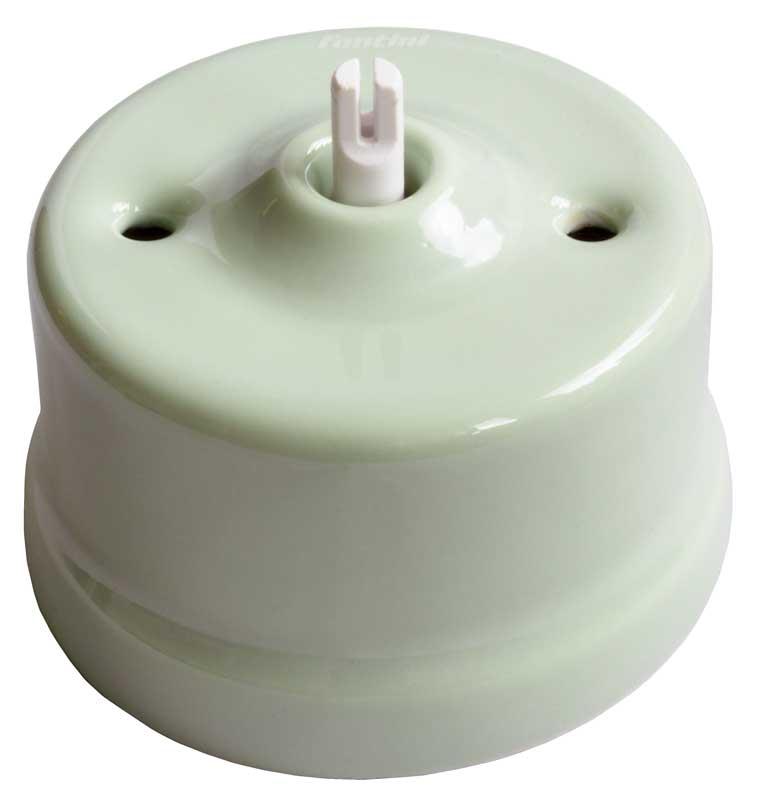 Light Switch - Two-way light switch light green porcelain surface-mounted
