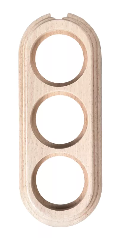 Garby-Multif.Beech Base Vertical 3-E  With 1 Hole-Unvarnished Beech