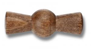 Drehknopf für Schalter - Antikes Holz mit bronzierten Schrauben