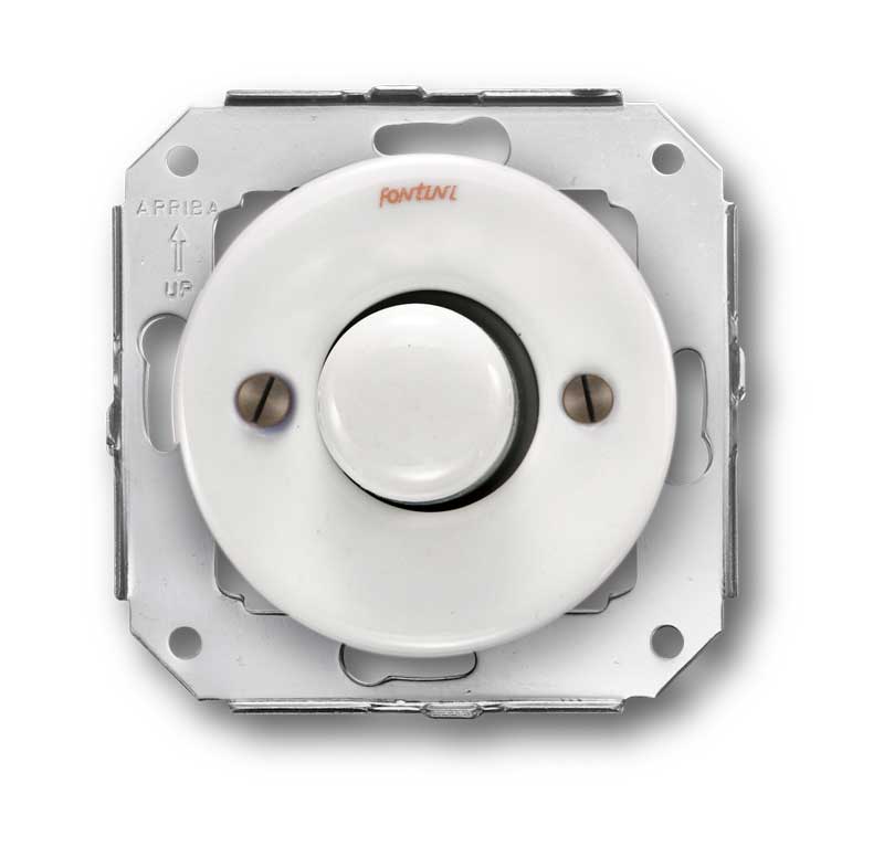 Gc dimmer switch (tvåvägs) 40-500W 230V porslin-vitt porslin - sekelskiftesstil - gammaldags stil - retro - klassisk inredning
