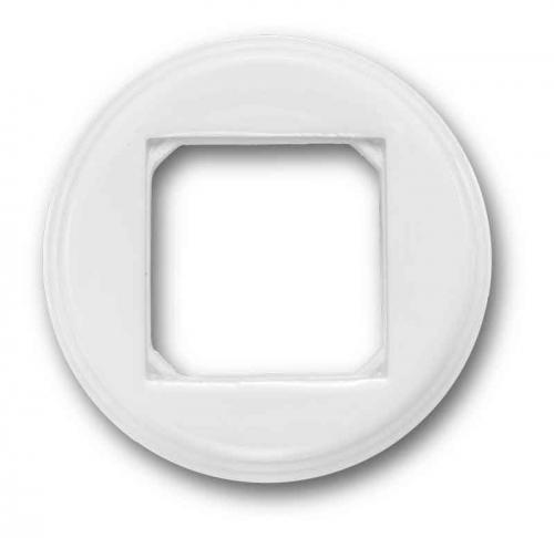 Ramme hvidt porcelæn - 1 firkantet hul Garby Colonial