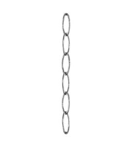 Præget kæde - Forniklet jern 1 m