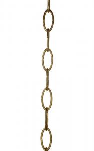 Embossed chain - Brassed iron 1 m