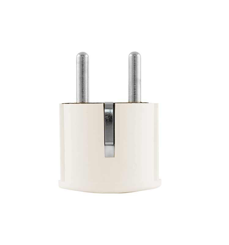 Wall plug with earth - White