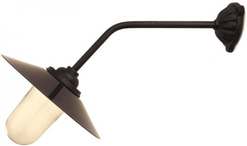 Exterior Lamp - Stable lamp 45° straight long, black shade