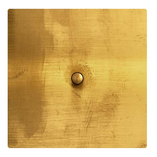 More Series - Dimmer with Square Brass Plate - Push button