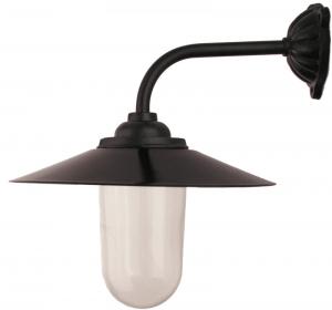 Exterior Lamp - Stable lamp 90° short, black shade