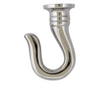 Large ceiling hook - Nickel, without screw