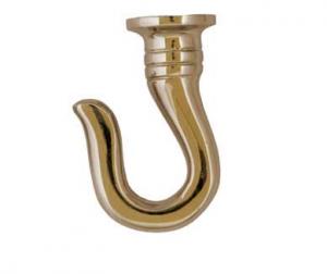 Large ceiling hook - brass - without screw
