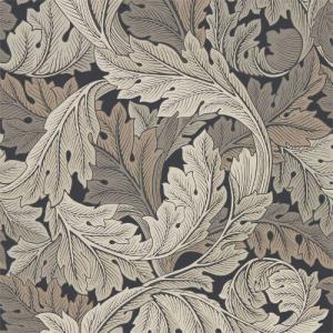 William Morris & Co. Tapet - Acanthus Charcoal/Grey - gammaldags tapet med blad - arvestykke - gammeldags dekor - klassisk stil - retro - sekelskifte