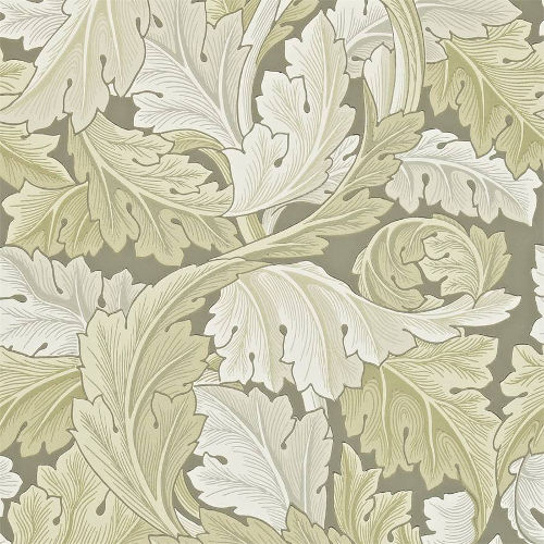 William Morris & Co. Tapet - Acanthus Stone - tapet med blad - arvestykke - gammeldags dekor - klassisk stil - retro - sekelskifte