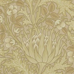 William Morris & Co. Bakgrunn - Artisjokkmold - arvestykke - gammeldags dekor - klassisk stil - retro - sekelskifte