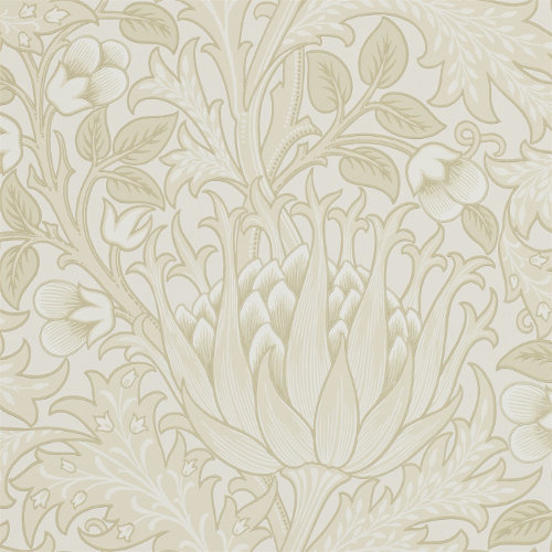 William Morris & Co. Bakgrunn - Artichoke Vellum - arvestykke - gammeldags dekor - klassisk stil - retro - sekelskifte