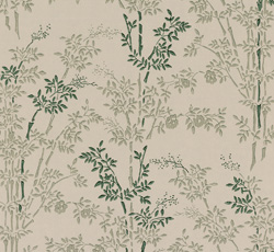Lim & Handtryck Tapet – Bambus, grå/grøn