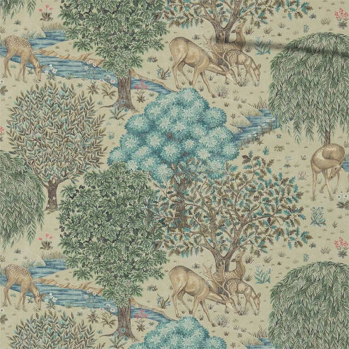 William Morris & Co. Wallpaper - The Brook Linen Green