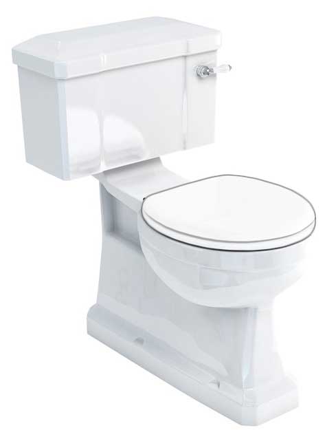 WC - Burlington toalett, smal cistern, S-lås