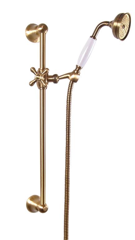 Brausestange - Classic 60 cm mit Handbrause und Schlauch Bronze