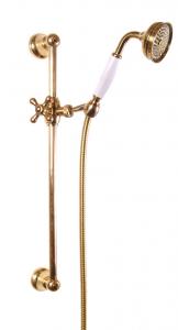 Brass Shower Rail - Classic 60 cm (23.6 in.) with handset and hose