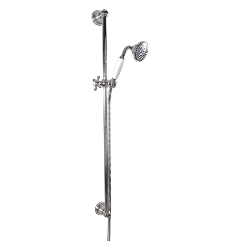 Shower Rail - Colonial 90 cm with handset and hose - old fashioned style - vintage style - retro - classic style