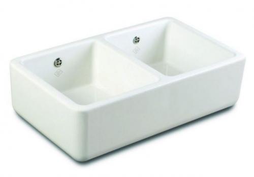 Kitchen Sink Porcelain - Shaws Classic Double 800 - old style - vintage interior - retro - classic style