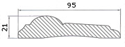 Foder 20-tal 95 mm - gammaldags inredning - klassisk stil - retro - sekelskifte