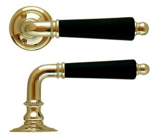 Door handle - Næsman 195 - Brass