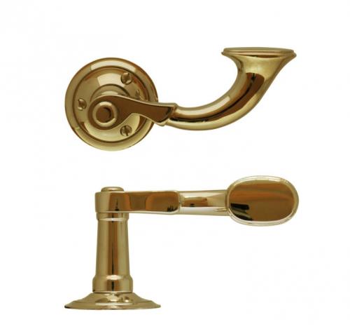 Door handle - Large posthorn brass - oldschool style - vintage interior - classic style