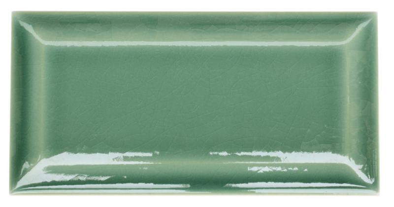 Flis Bristol - 7,5 x 15 cm mørkgrønn, krakelert