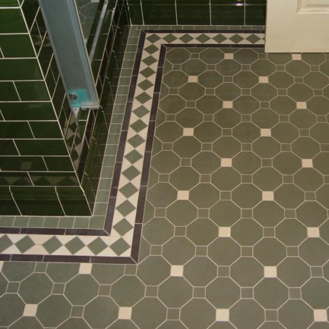 Inspiration - Winckelmans octagon floor tiles, green