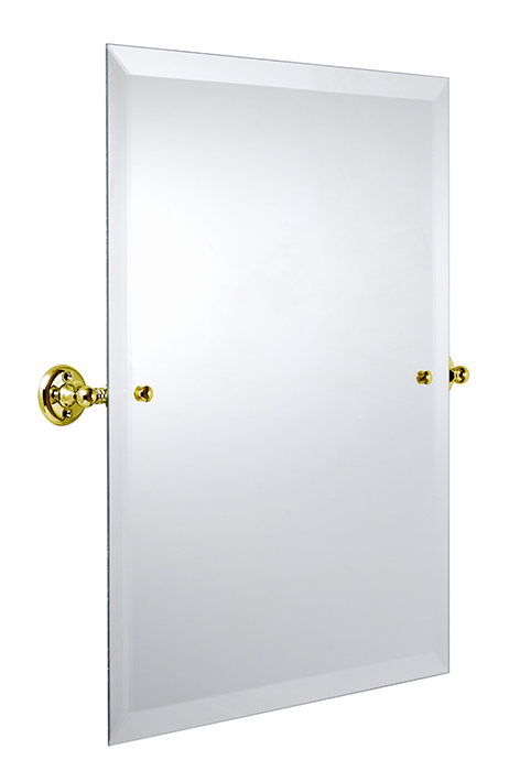 Badezimmerspiegel - Haga rechteckig - Messing 45 x 60 cm