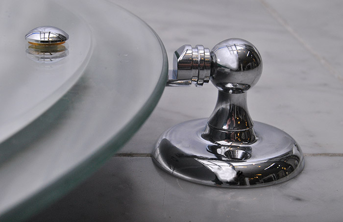 Bathroom Mirror - Haga round - Chrome 45 cm - old style - vintage interior - retro - classic style