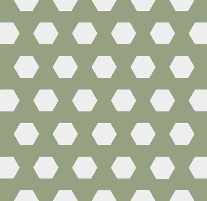 Floor Tiles - Hexagon 10 x 10 cm (3.94 x 3.94 In.) - Pale Green VEP/Super White BAS