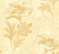 Wallpaper - Solviken white/yellow - old style - vintage style - classic interior - retro