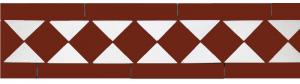 Tile border - Winckelmans classic red/white