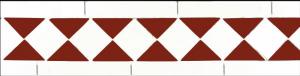 Tile border - Winckelmans classic white/red