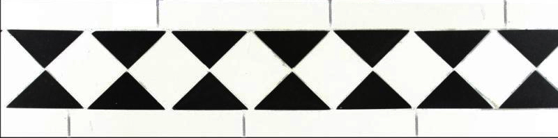 Klinkerfris - Winckelmans klassisk 120 mm vit/svart