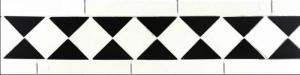 Klinkerfris - Winckelmans klassisk 120 mm vit/svart
