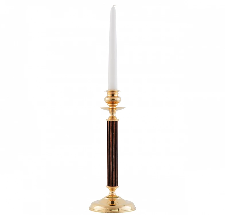 Candle Holder - Sparre Brass/Oak