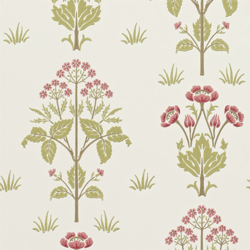 William Morris & Co. Wallpaper - Meadow Sweet Rose/Olive