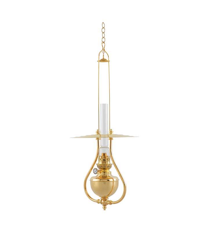 Parafinlampe - Ronneby messing, tak - arvestykke - gammeldags dekor - klassisk stil - retro - sekelskifte