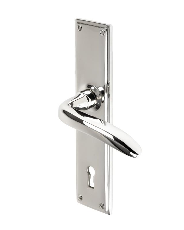 Door handle - Sand-Cast Long Plate - Nickel