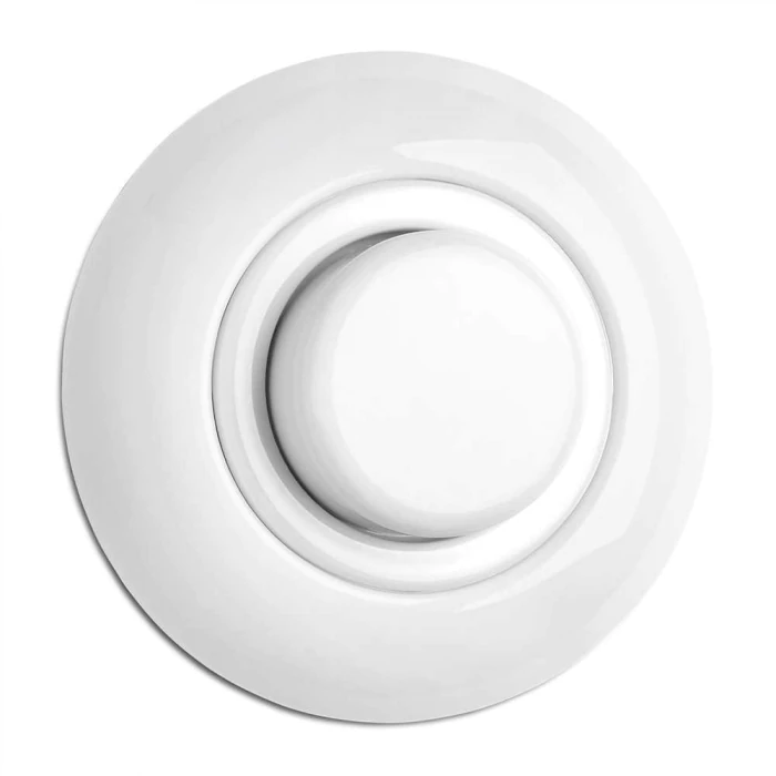 Round Porcelain Light Switch - PRO LED Universal Dimmer
