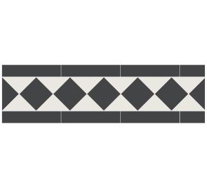 Tile Border Classic - Black NOI/Super White BAS