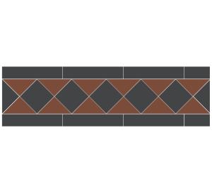 Tile Border - Red ROU/Black NOI