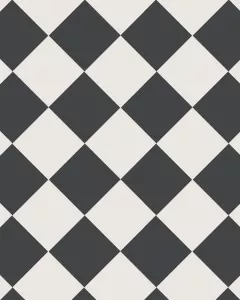 Floor Tiles- 15 x 15 cm (5.91 x 5.91 In.) - Black/White - Black NOI/Super White BAS