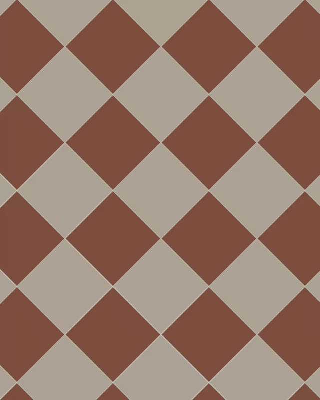 Floor Tiles - 15 x 15 cm (5.91 x 5.91 In.) - Pale Grey GRP/Red ROU